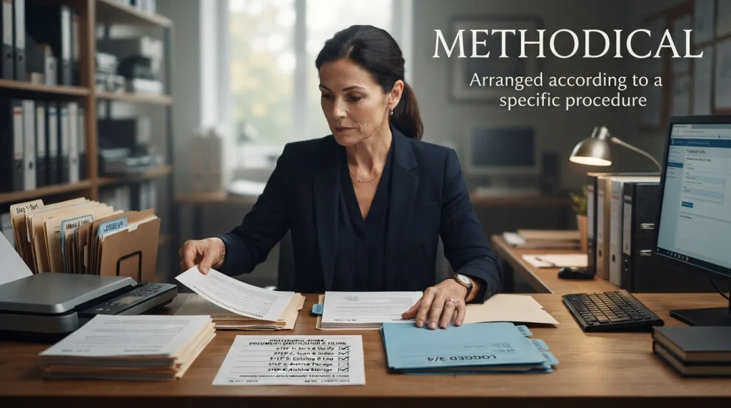 Arranged according to a particular method or procedure