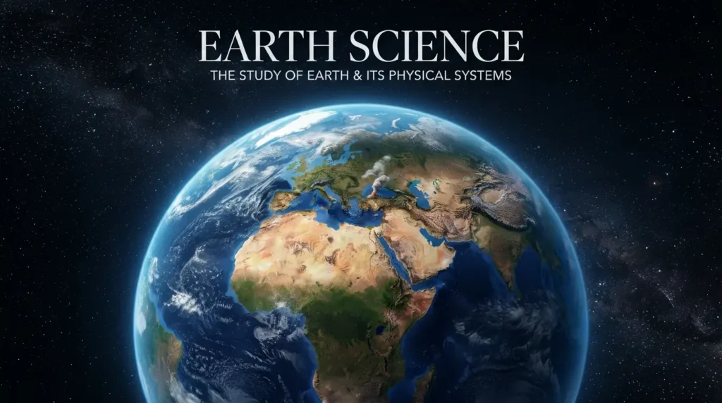 Earth science as a synonym for geology covering Earth's physical systems and processes