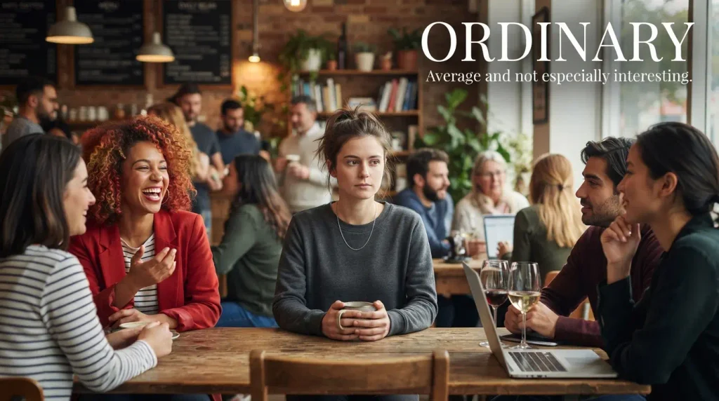  Ordinary, average, and not especially interesting.