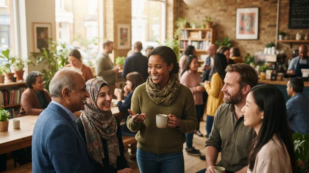 Sociable as a synonym for good communication skills, showing comfortable interaction with others