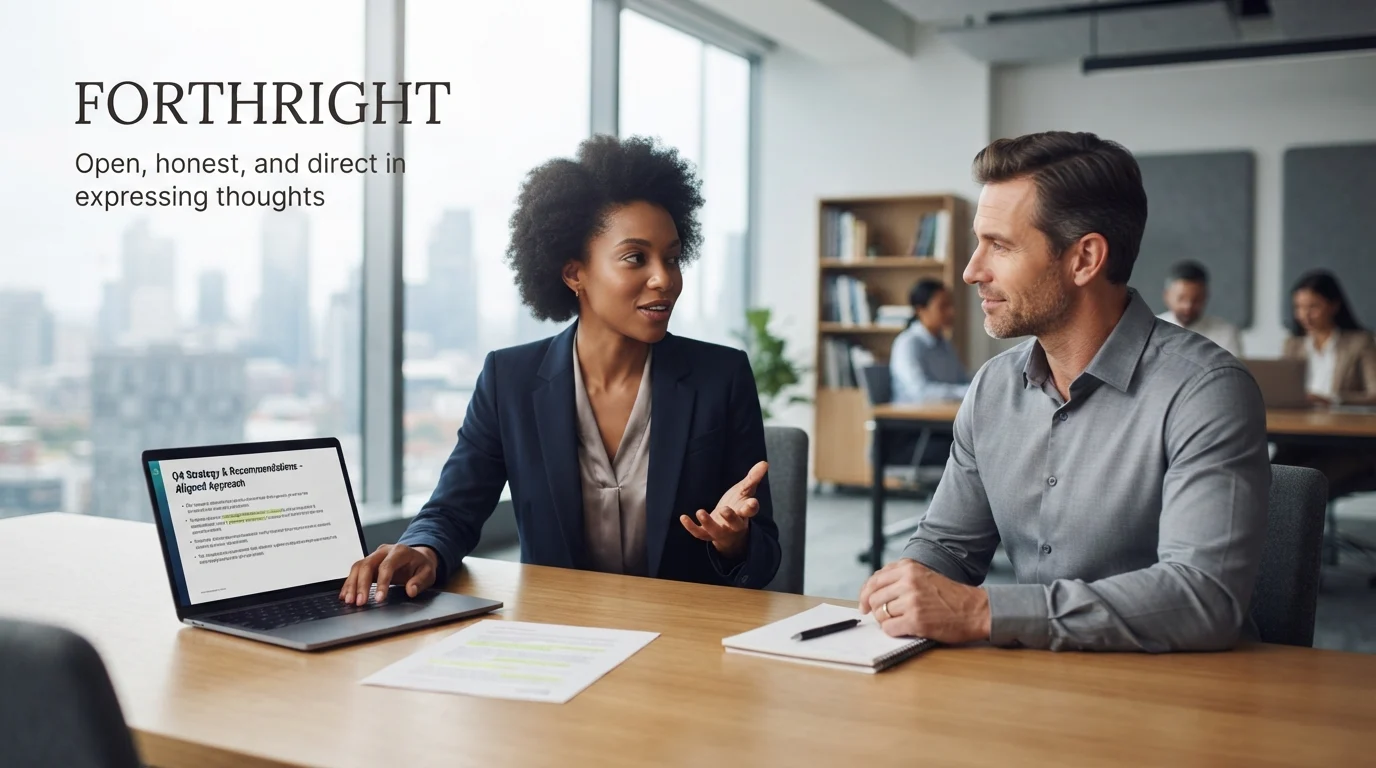 Synonyms for Forthright