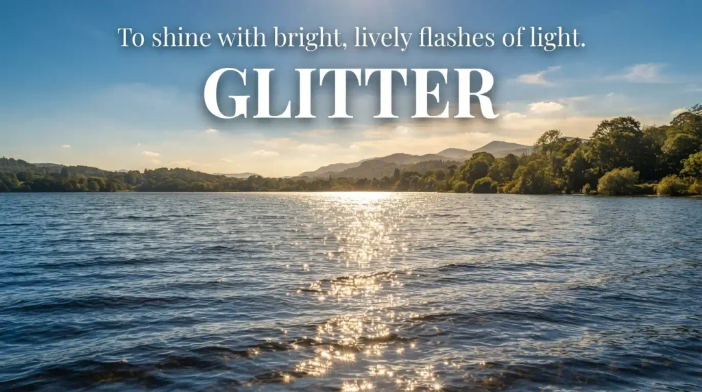 To shine with bright, lively flashes of light.
