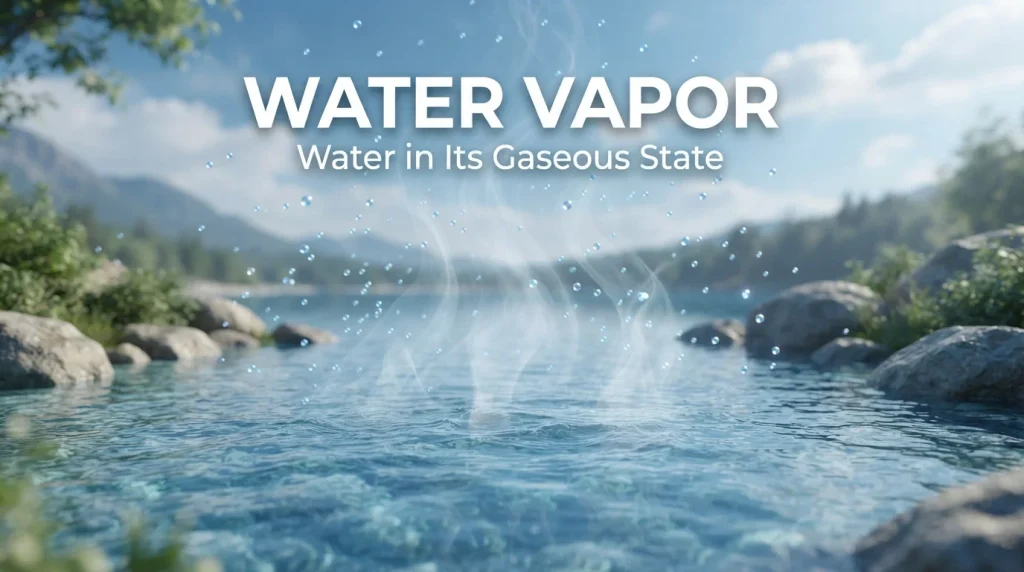 Water vapor as a synonym for gas describing water in its gaseous state