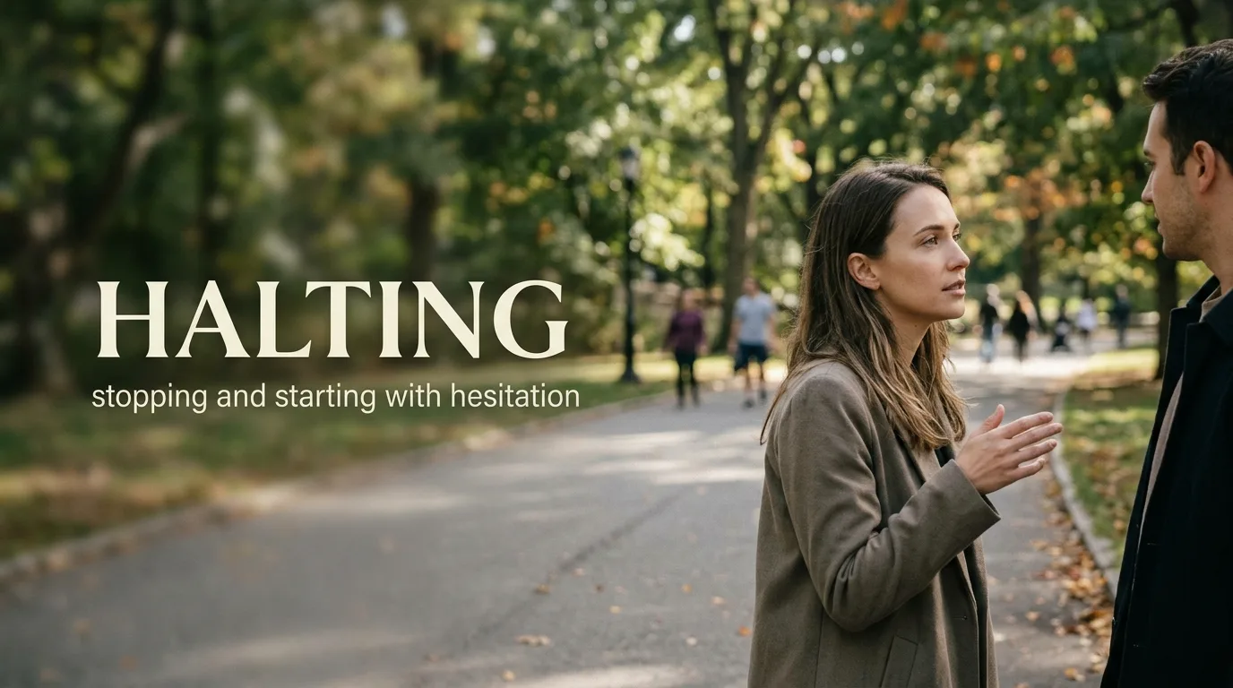 synonym for halting