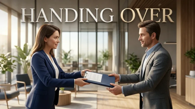 synonym for handing over