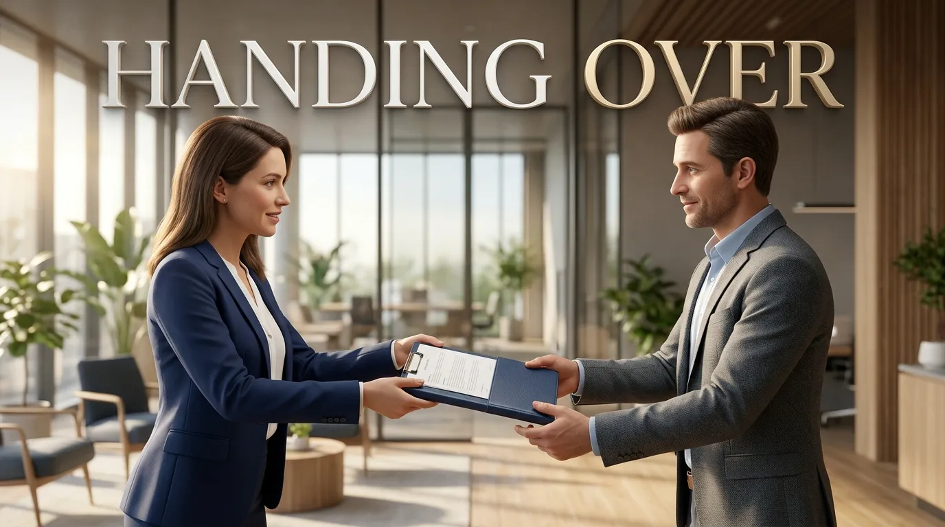 synonym for handing over